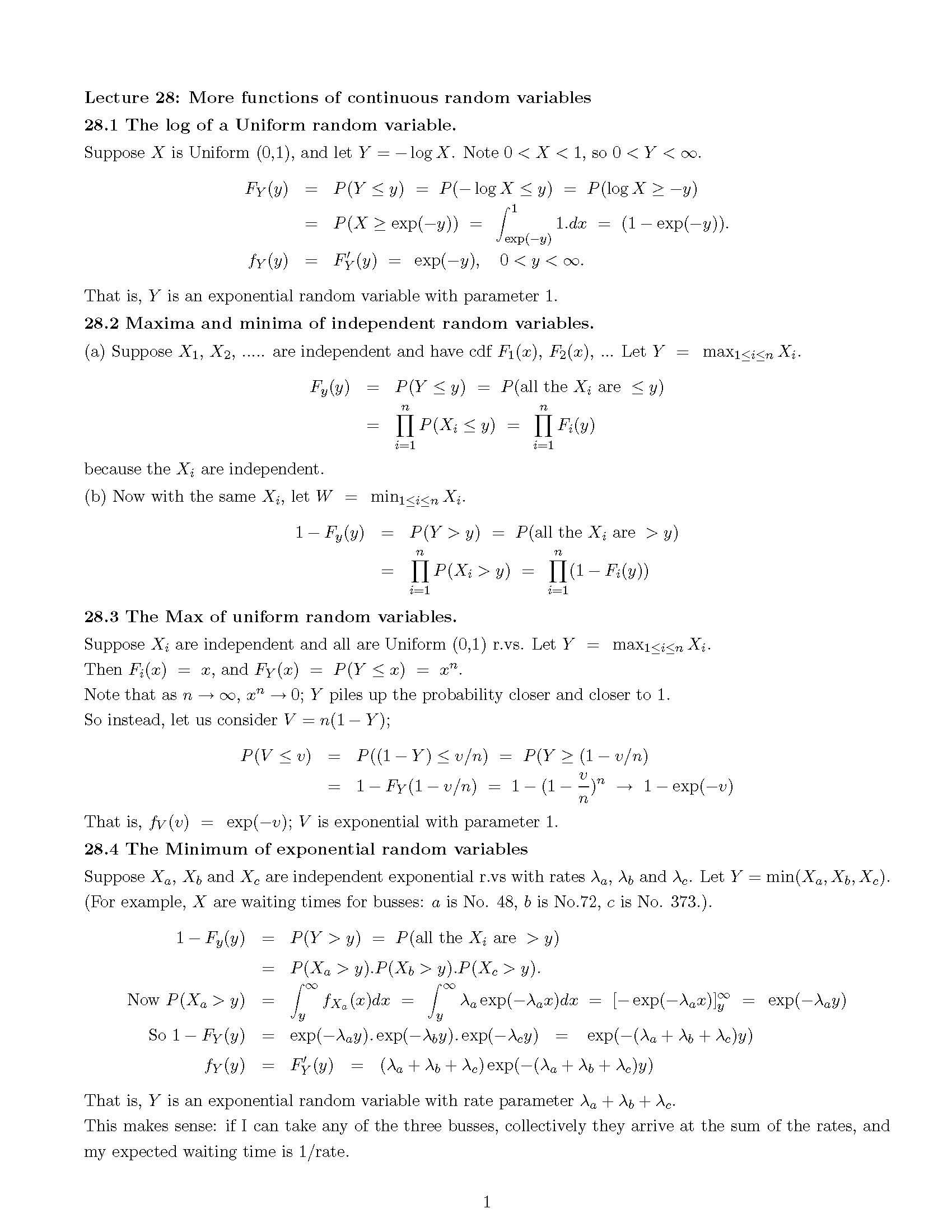 PROBABILITY I