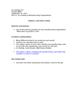 Chapter 2: Job Order Costing