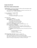 Geography 101 notes Creed 