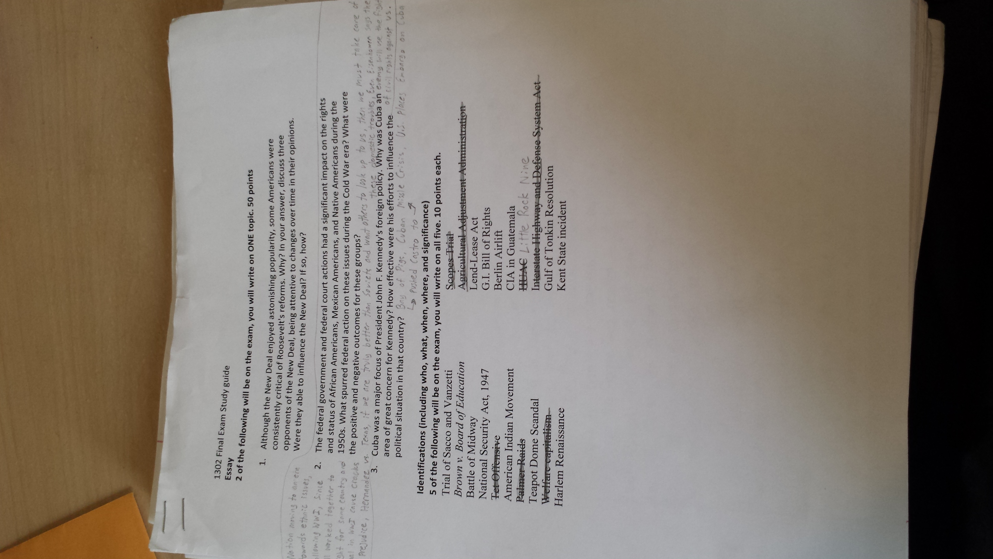 Hist 1302 Study Guide