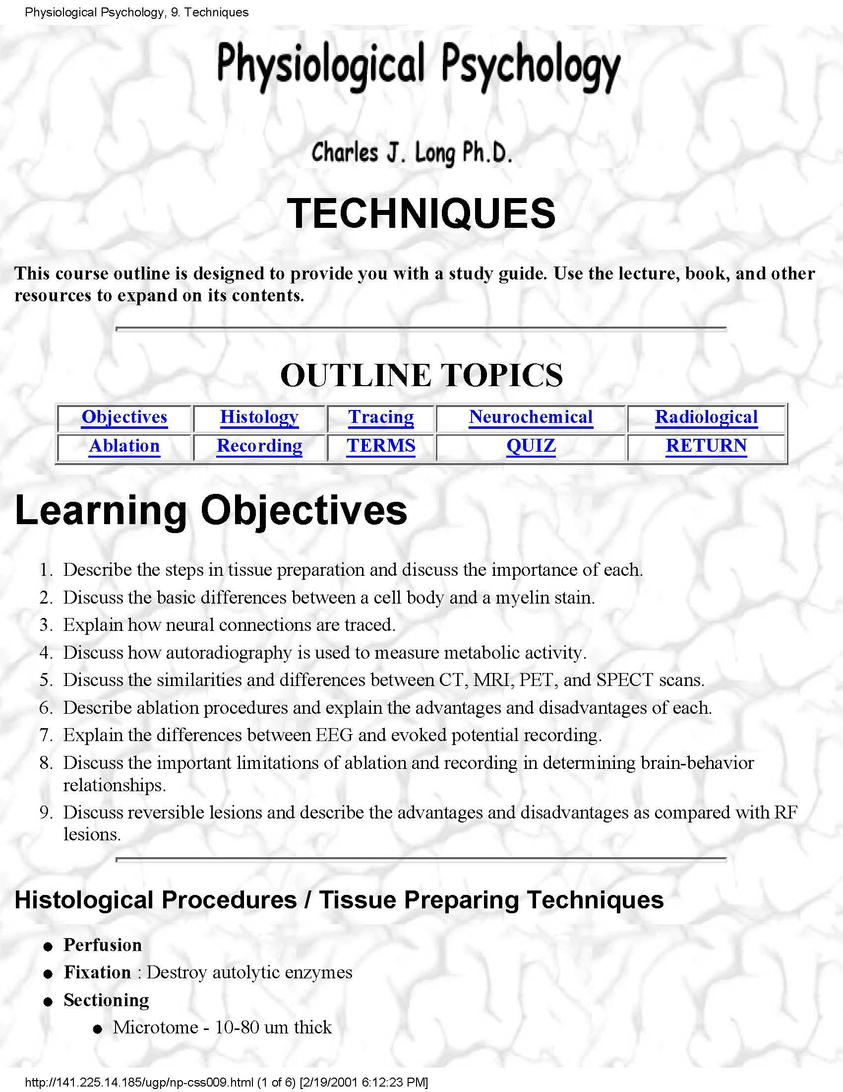 Physiologcl Psyc Honors