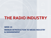 Last 7 notes on intro to the media industry 