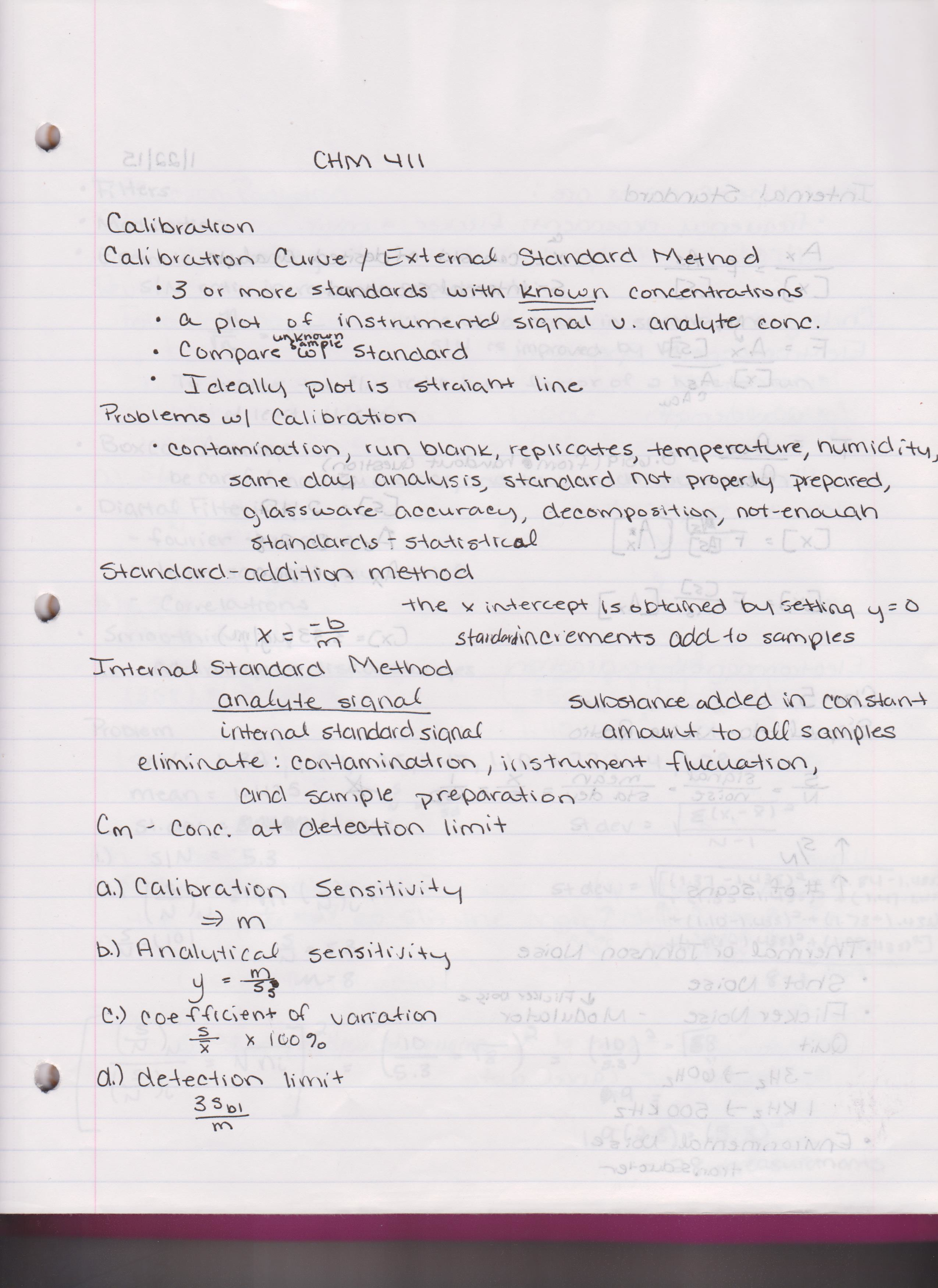 CHM 411 Lecture Notes