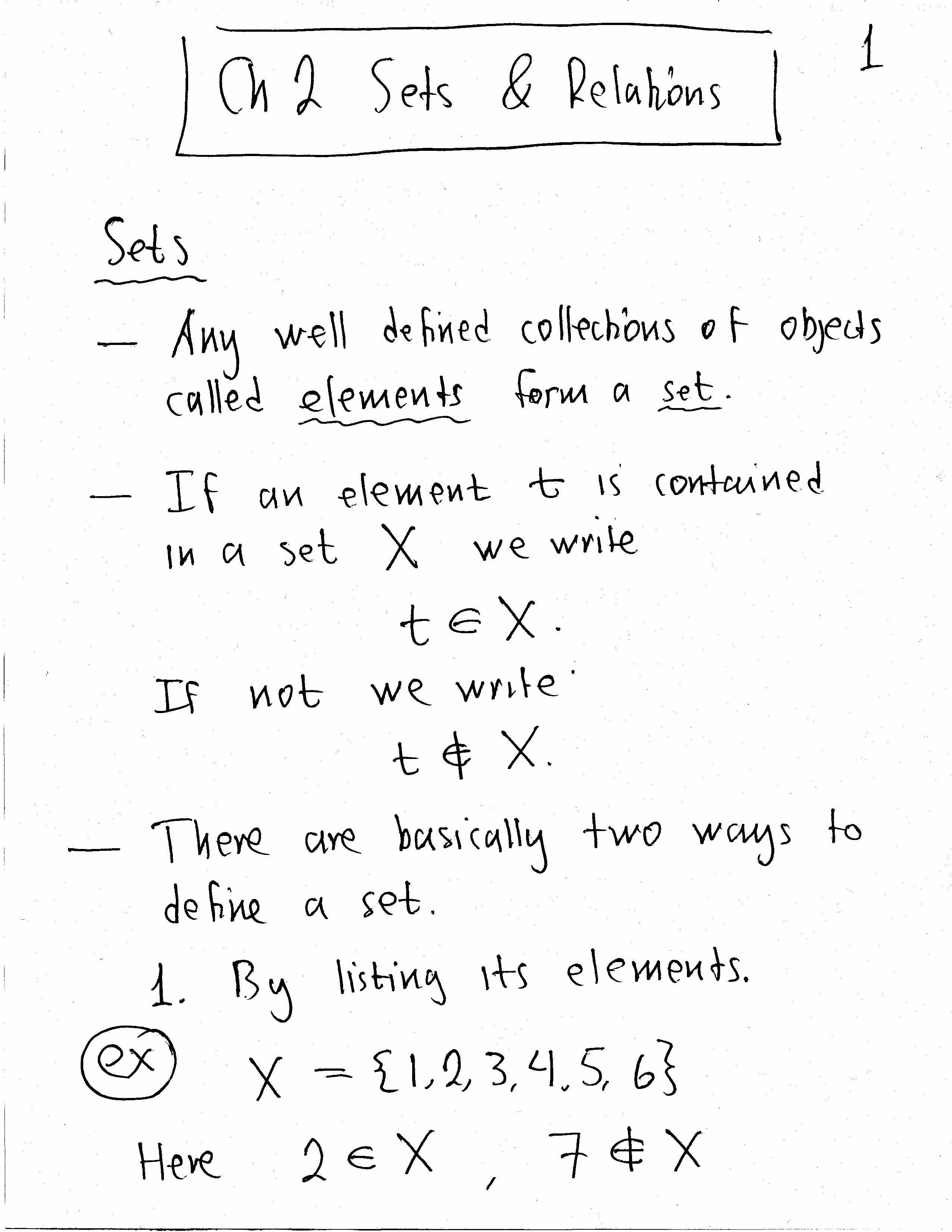 Discrete Mathematics I