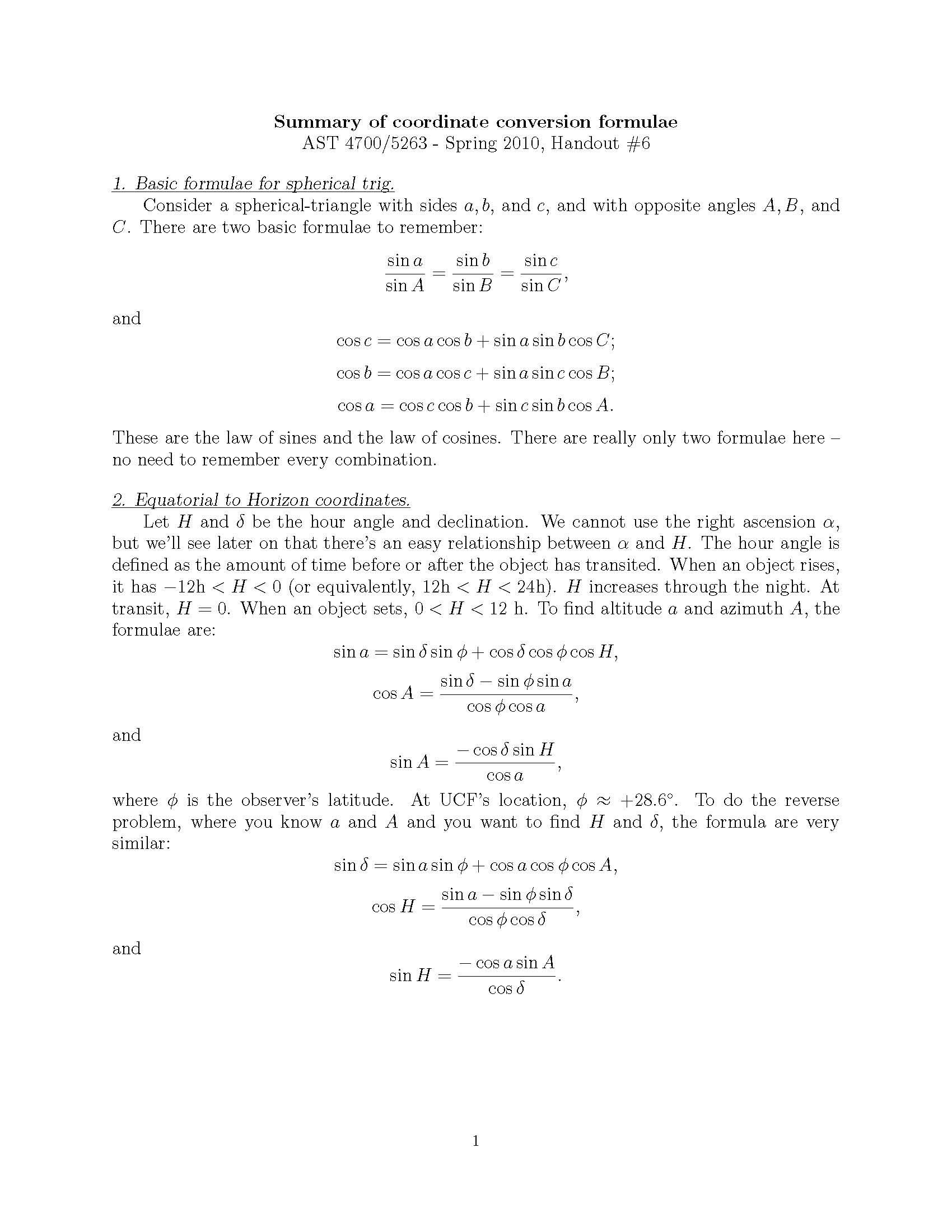 Experimental Methods in Astronomy