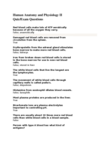 Human Anatomy and Physiology II Quiz Questions