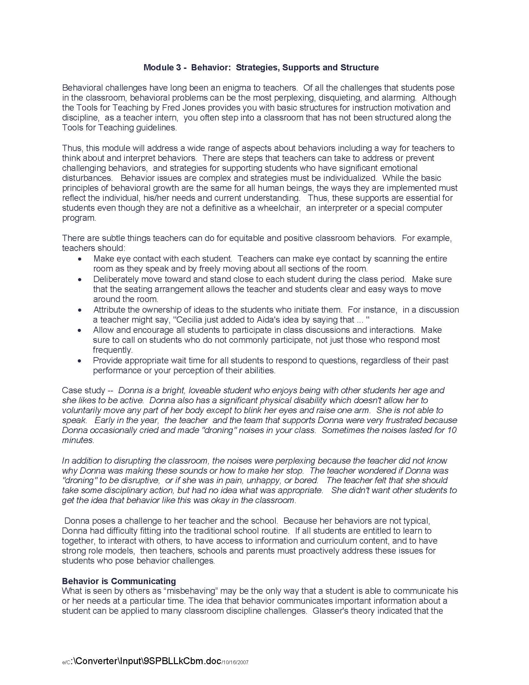 Individualized Assessment and Instruction in the FCS Classroom