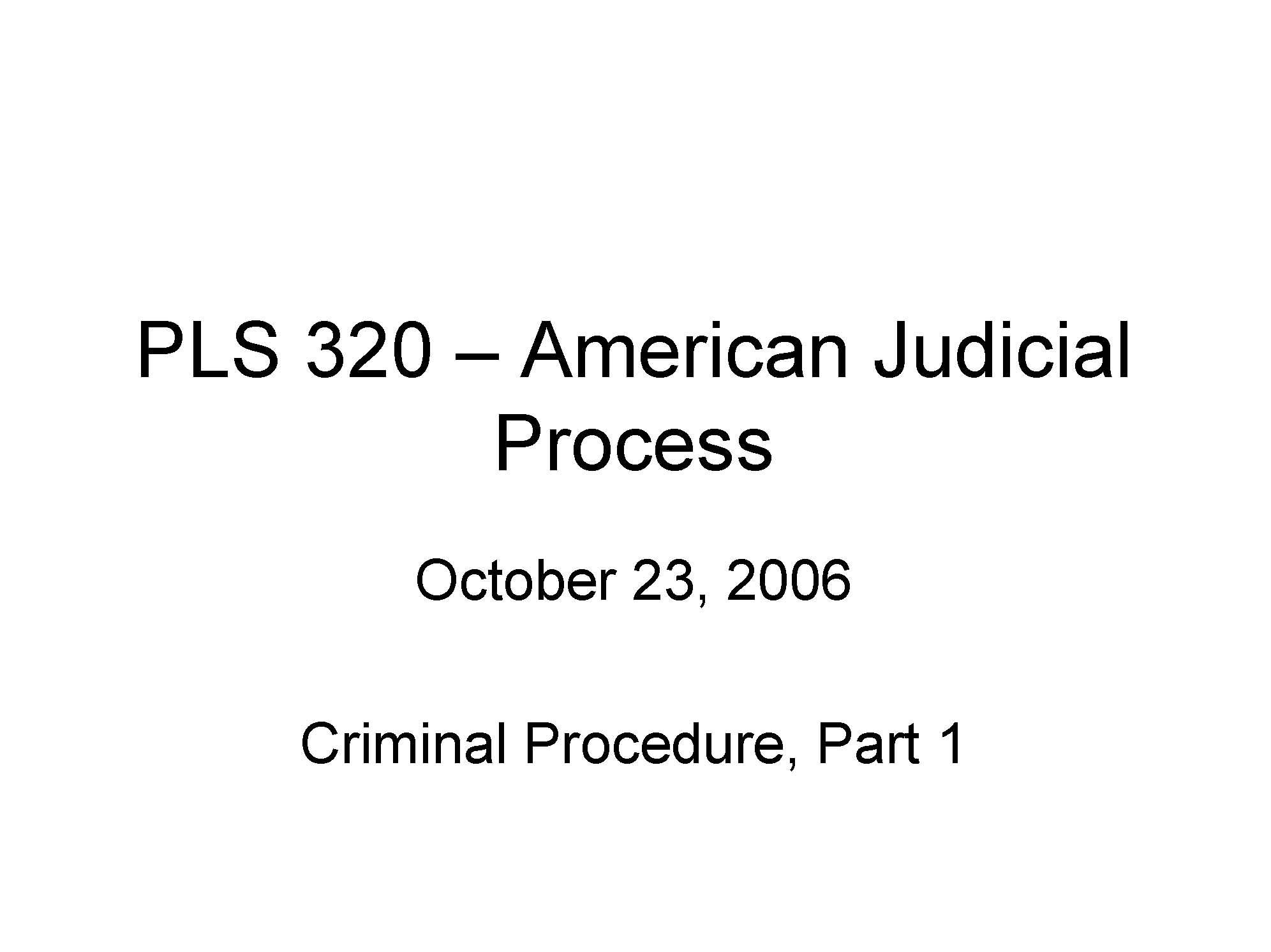 The American Judicial Process