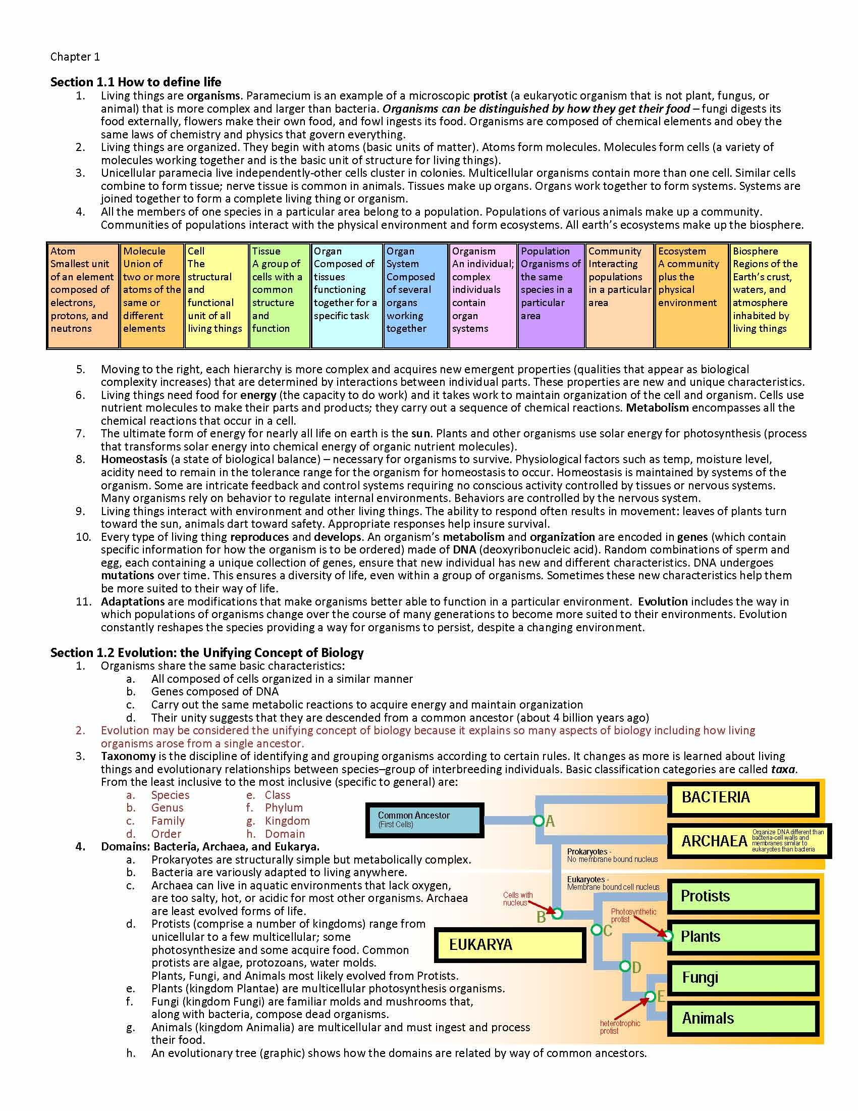 General Biology I