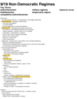 9/19 Non-Democratic Regimes
