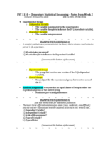 PSY 1110 - Elementary Statistical Reasoning - Notes from Week 2