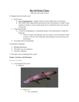 Bio 110 Week 5 Notes 