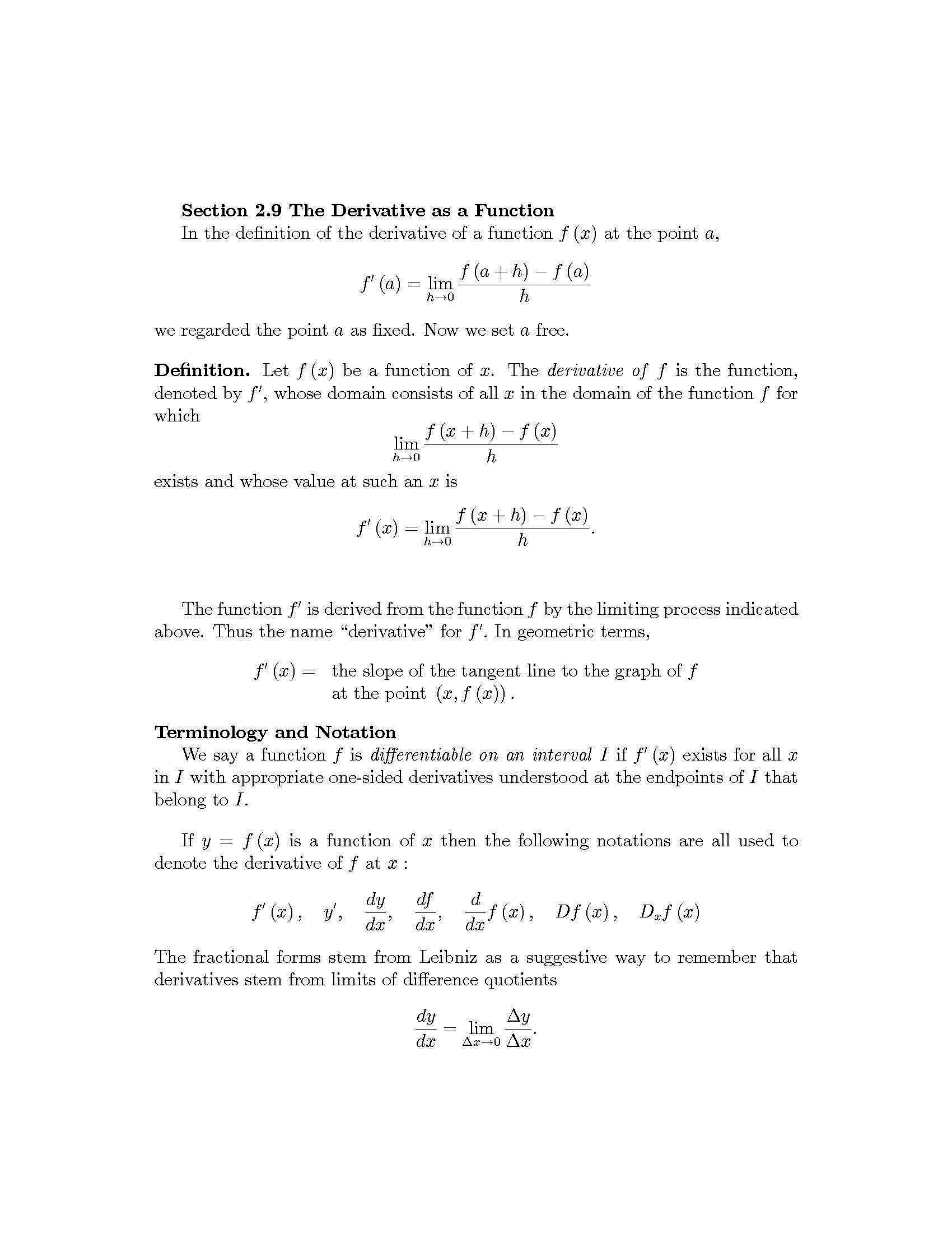 DIFFERENTIAL CALCULUS