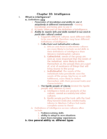 Ch. 10 Outline and Lecture Notes - Psych 1000