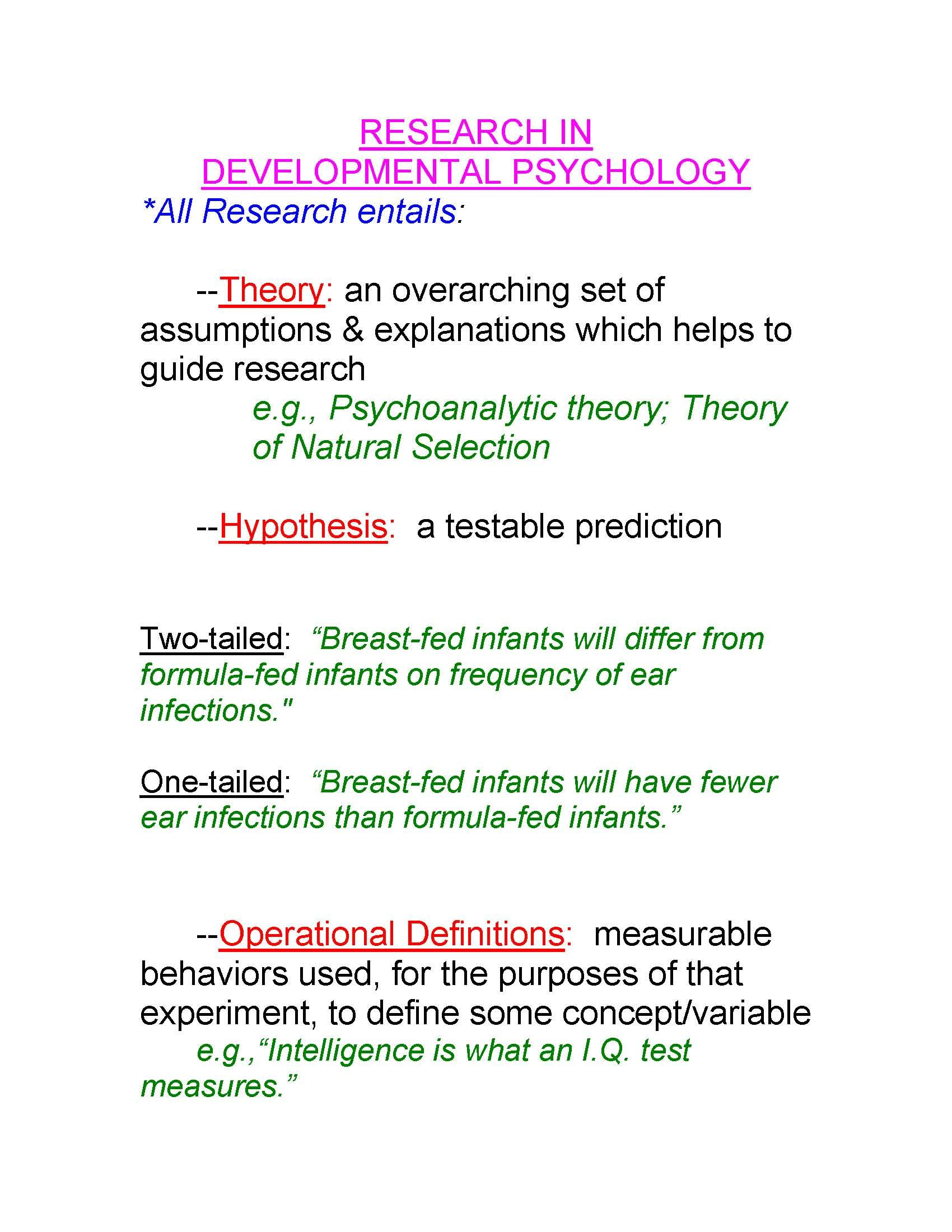 INTRO TO DEVELOPMENTAL PSYCH