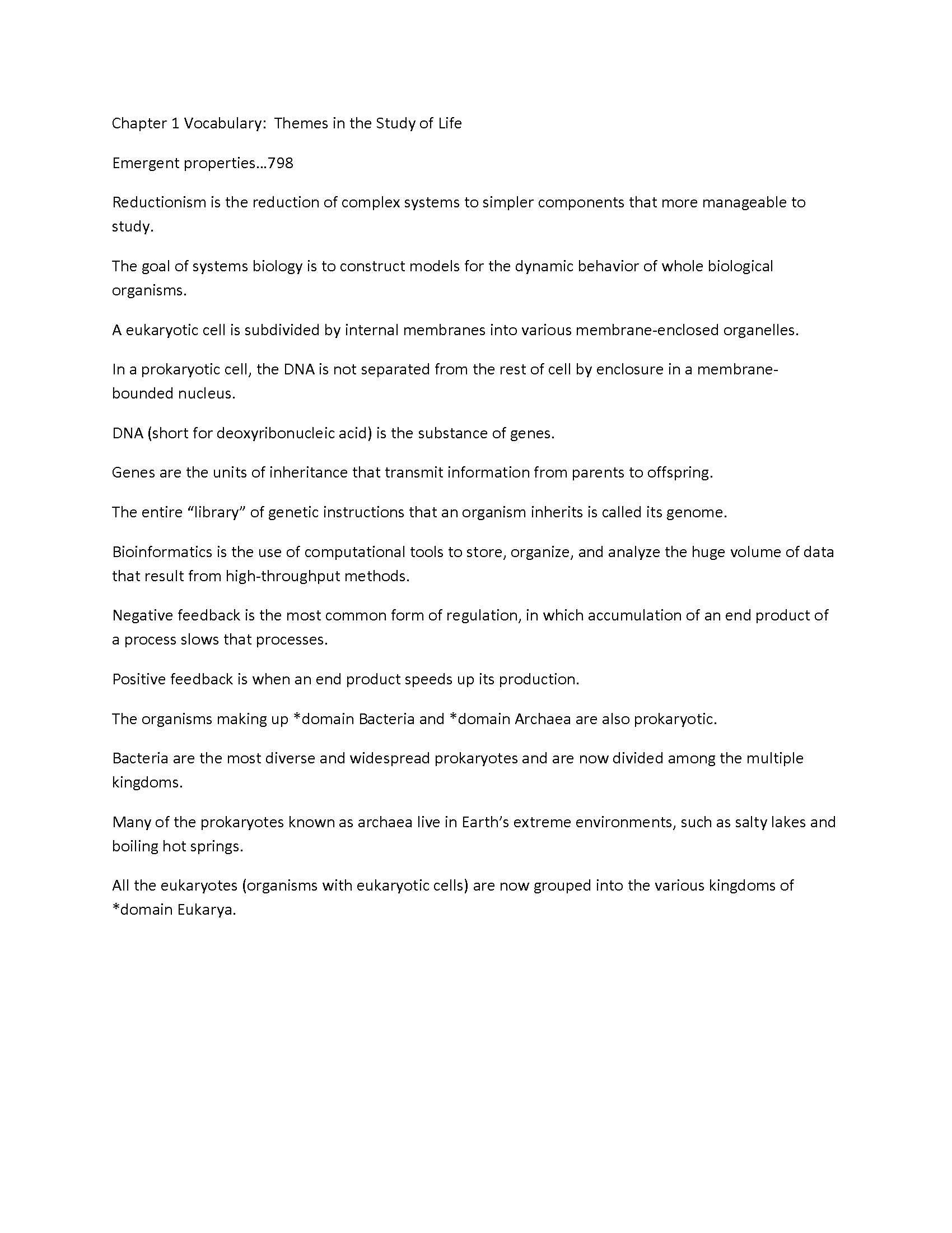 Biological Science I Lab