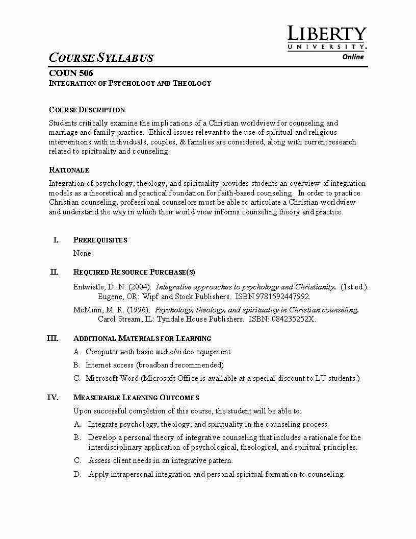 Integration of Psyc & Theology