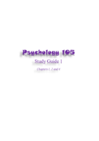 Psych 105 Exam 1 Studyguide