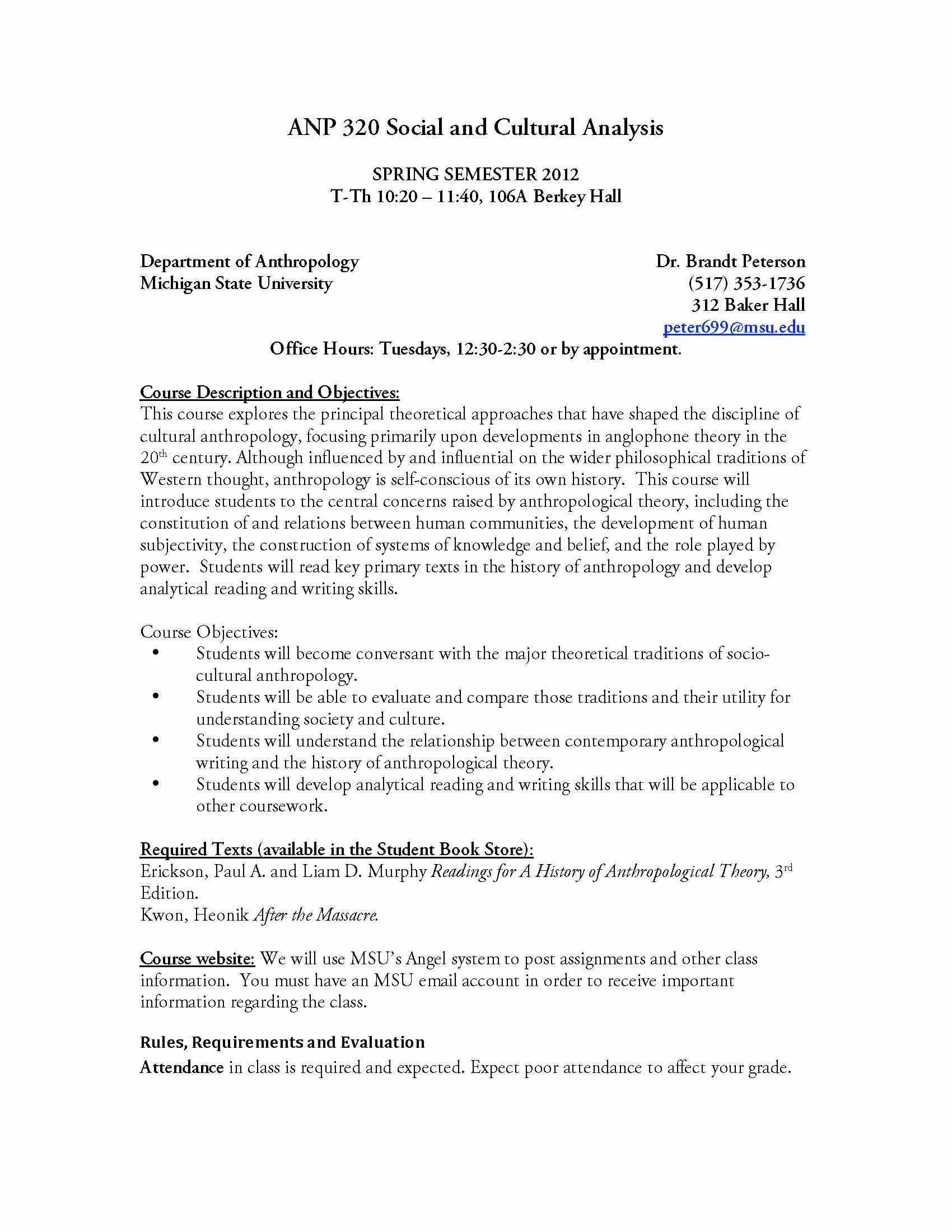 Social and Cultural Analysis