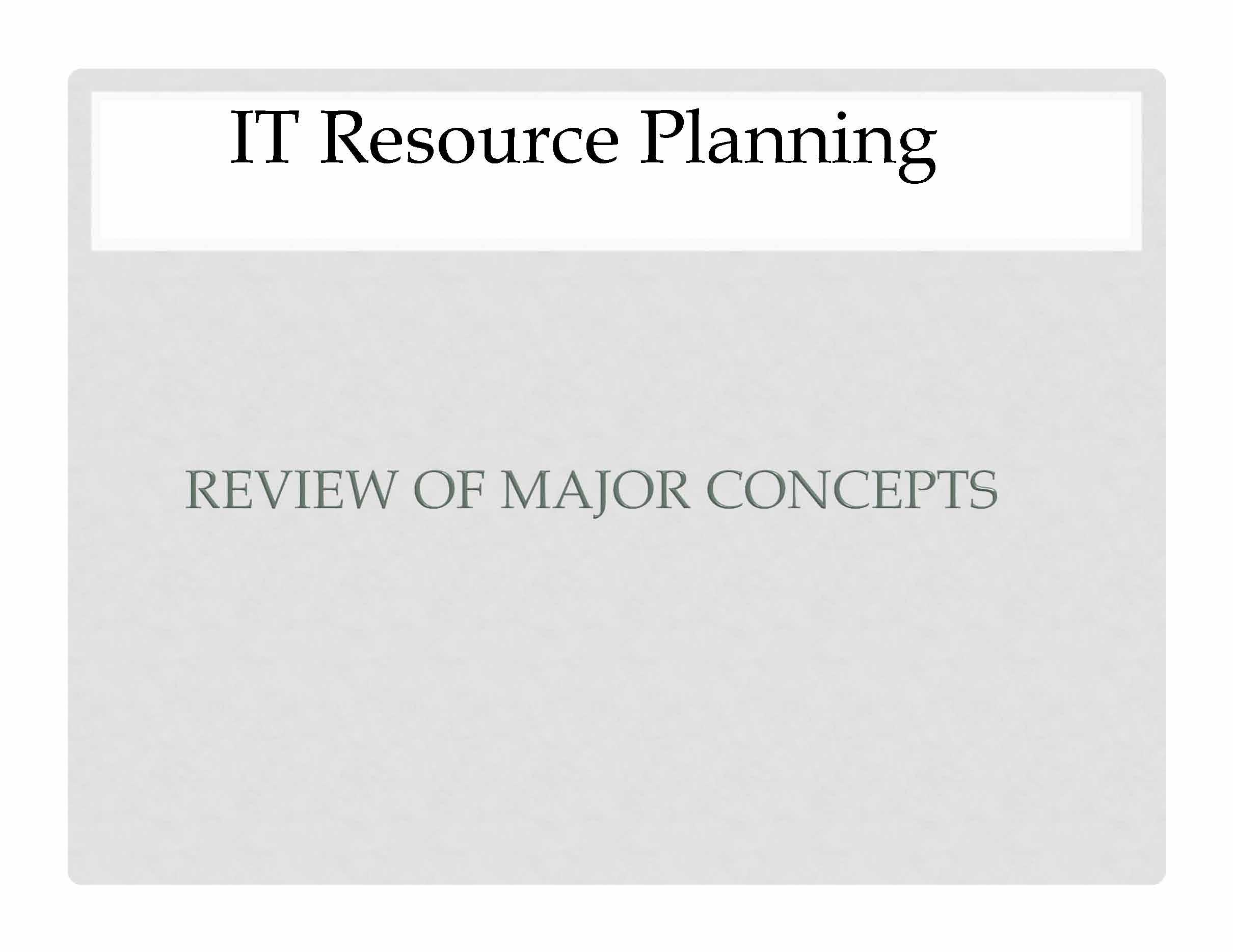 IT Project Management