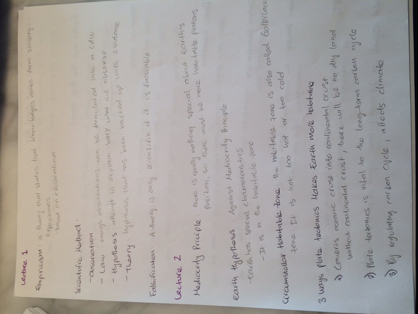 Study Guide midterm 1 Part 1 (lecture 1,2,3,4)