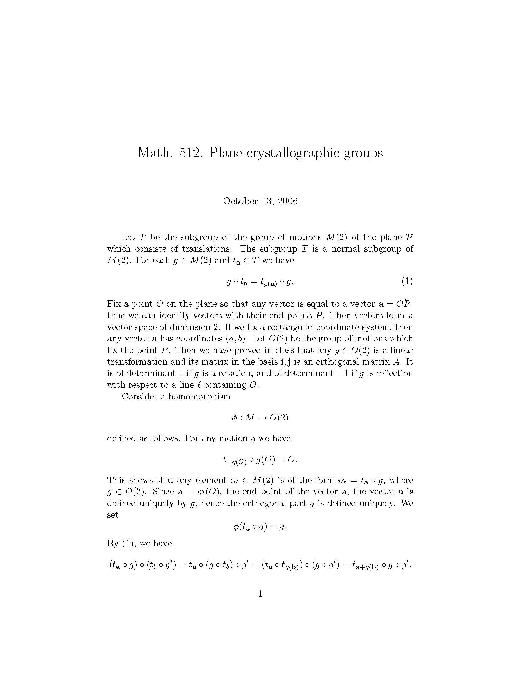 Algebraic Structure