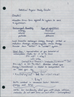Stat. Physics Study Guide for Midterm 1