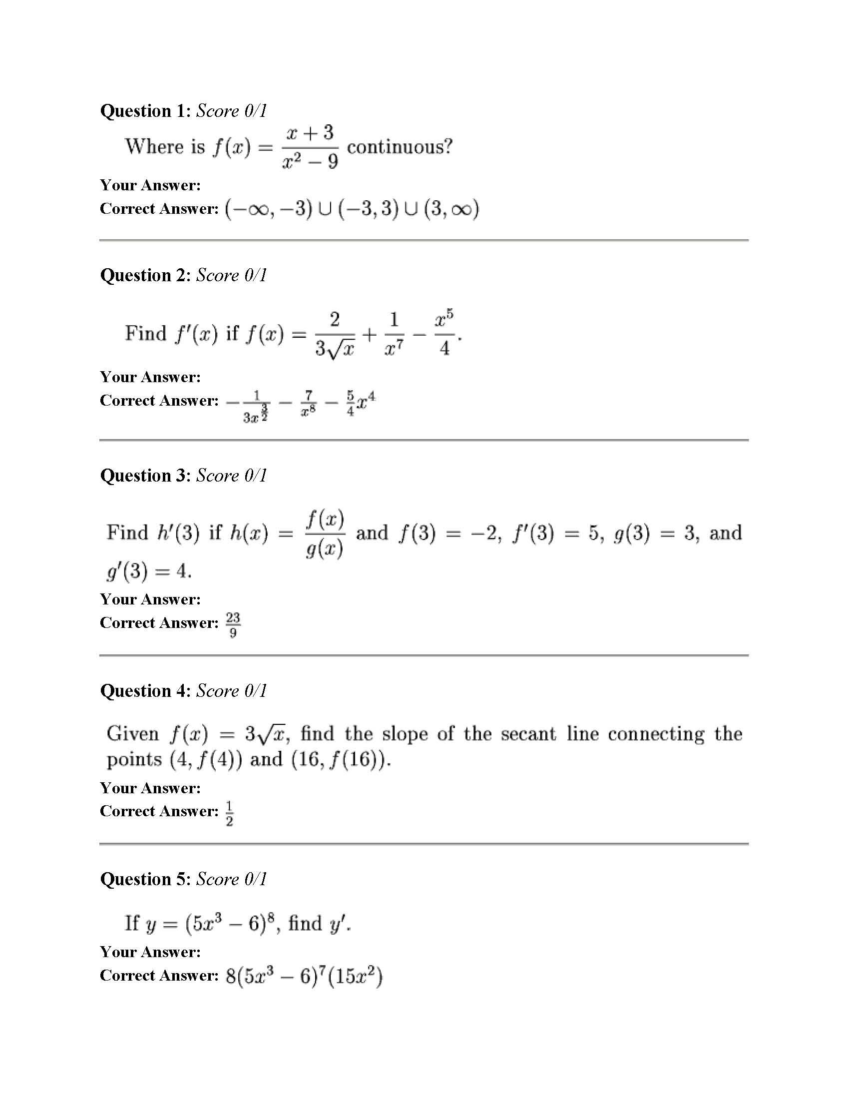 CALCULUS FOR BUSINES