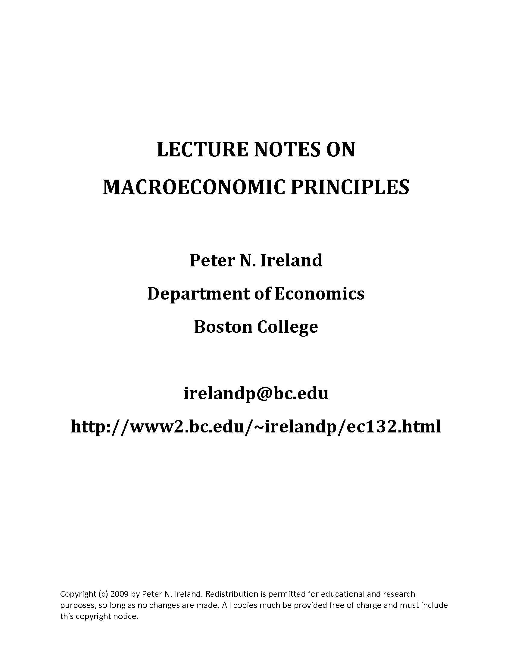 Principles of Economics II