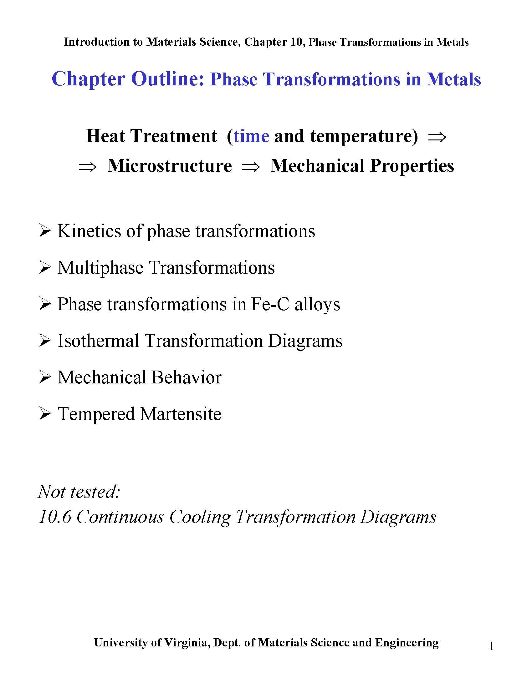 Introduction to the Science and Engineering of Materials