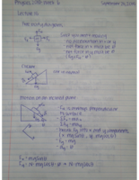 Week 6 Notes- Physics 2010 