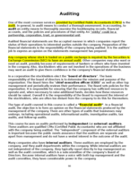 Auditing Reading and Questions 