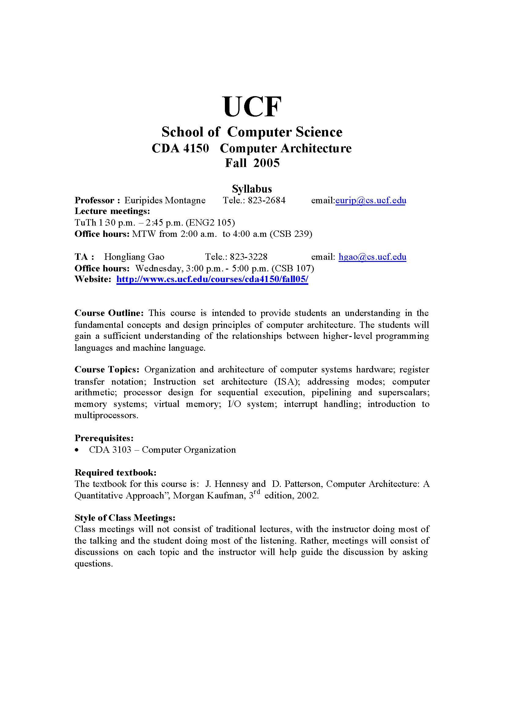 COMPUTER ARCHITECTURE