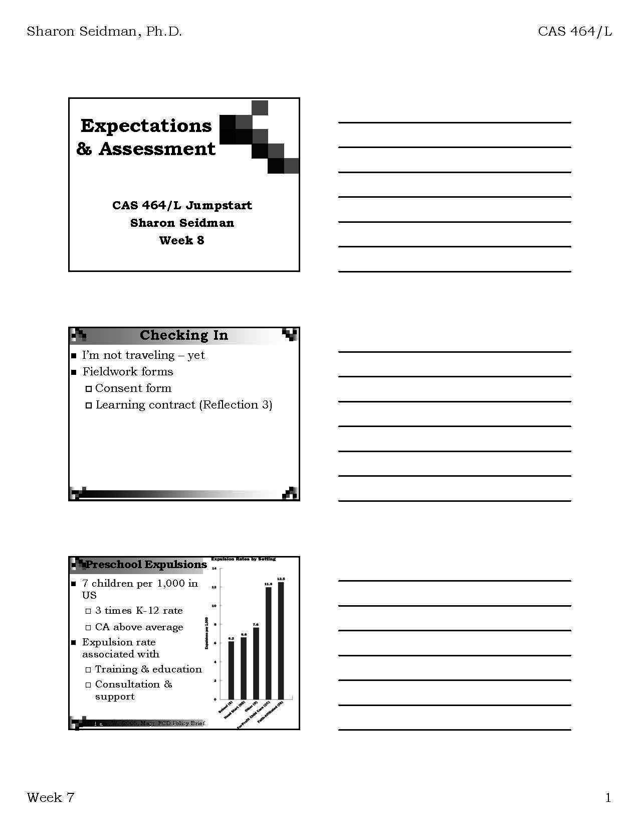 Practicum Seminar in Early Care and Education