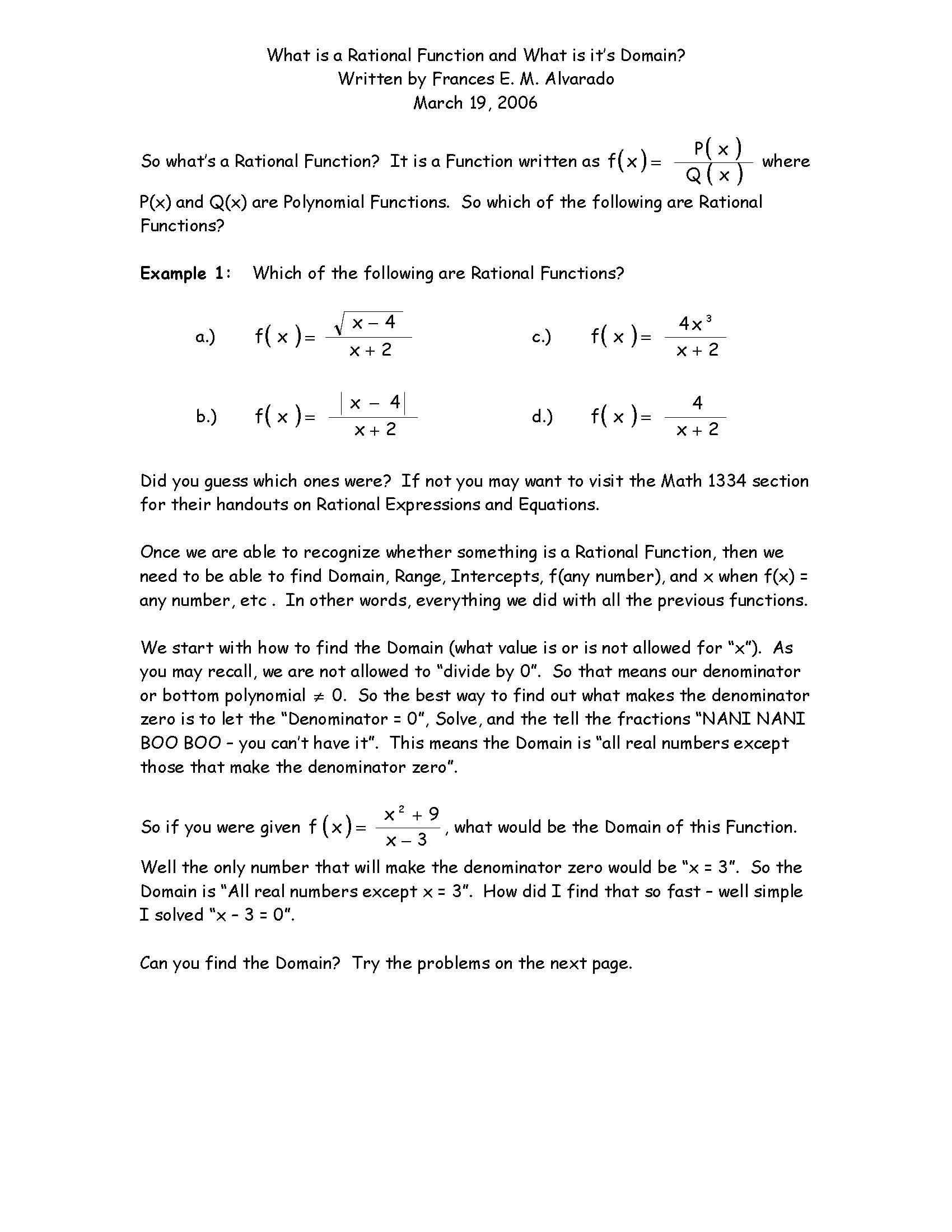 College Algebra