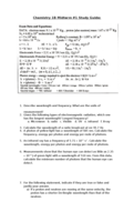 Study Guide for Midterm 1