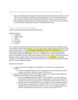 Buffer and Acid/Base Chemistry