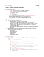 Chemistry 110 Chapter 1 Sections 1.1-1.2
