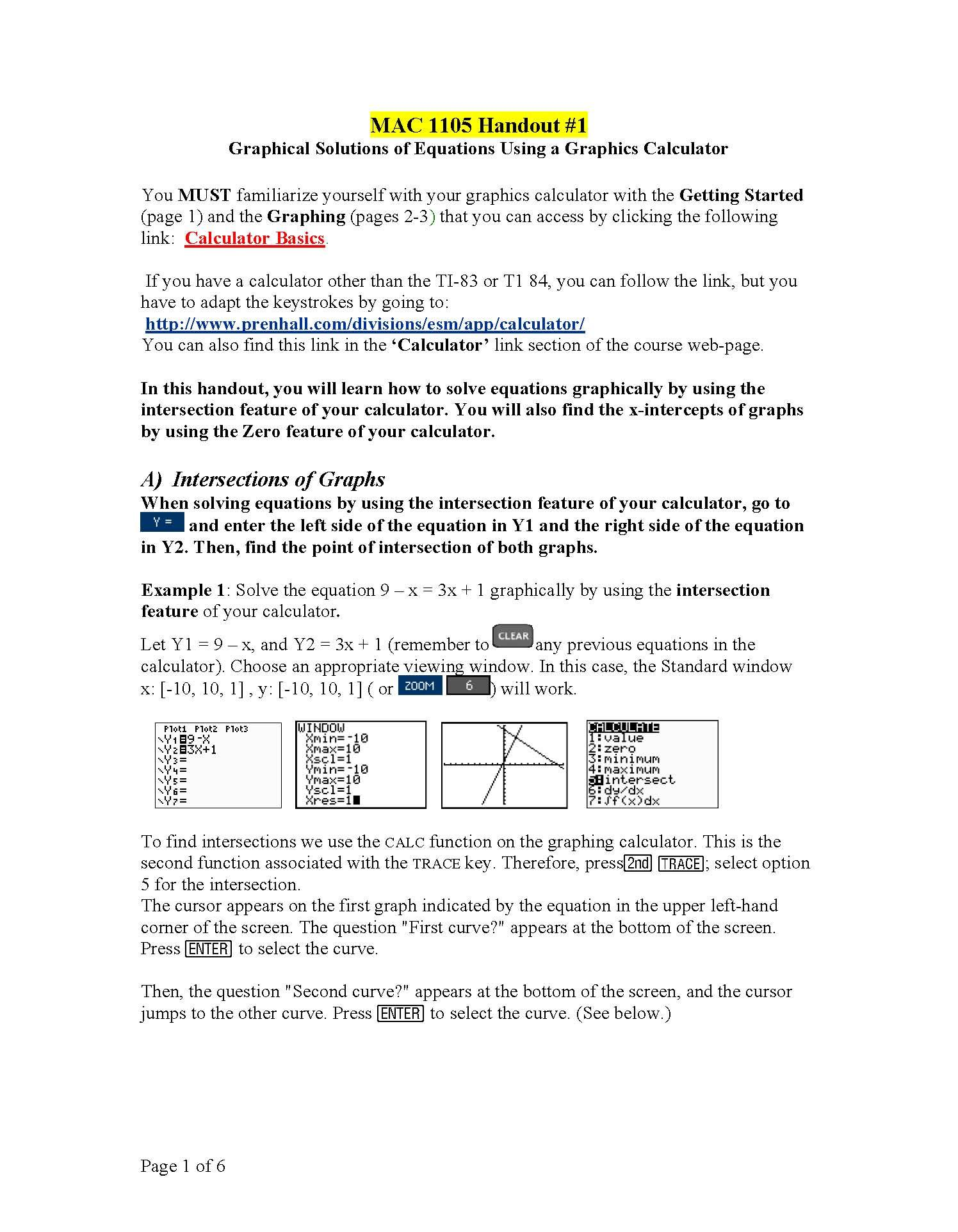 College Algebra LinC
