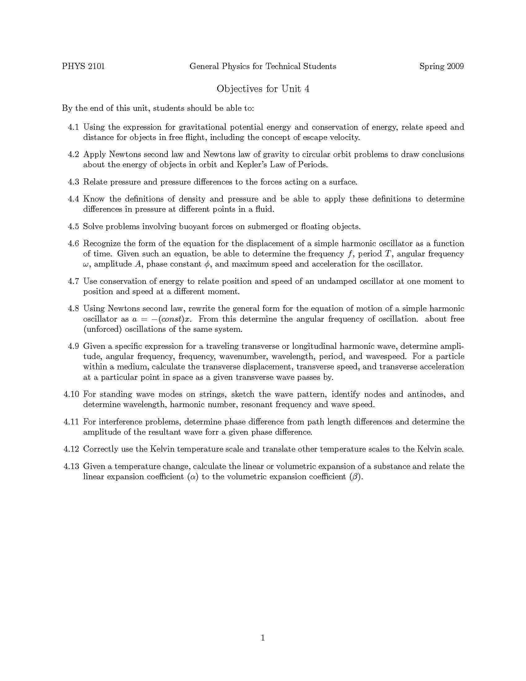 GEN PHYS FOR TECH ST