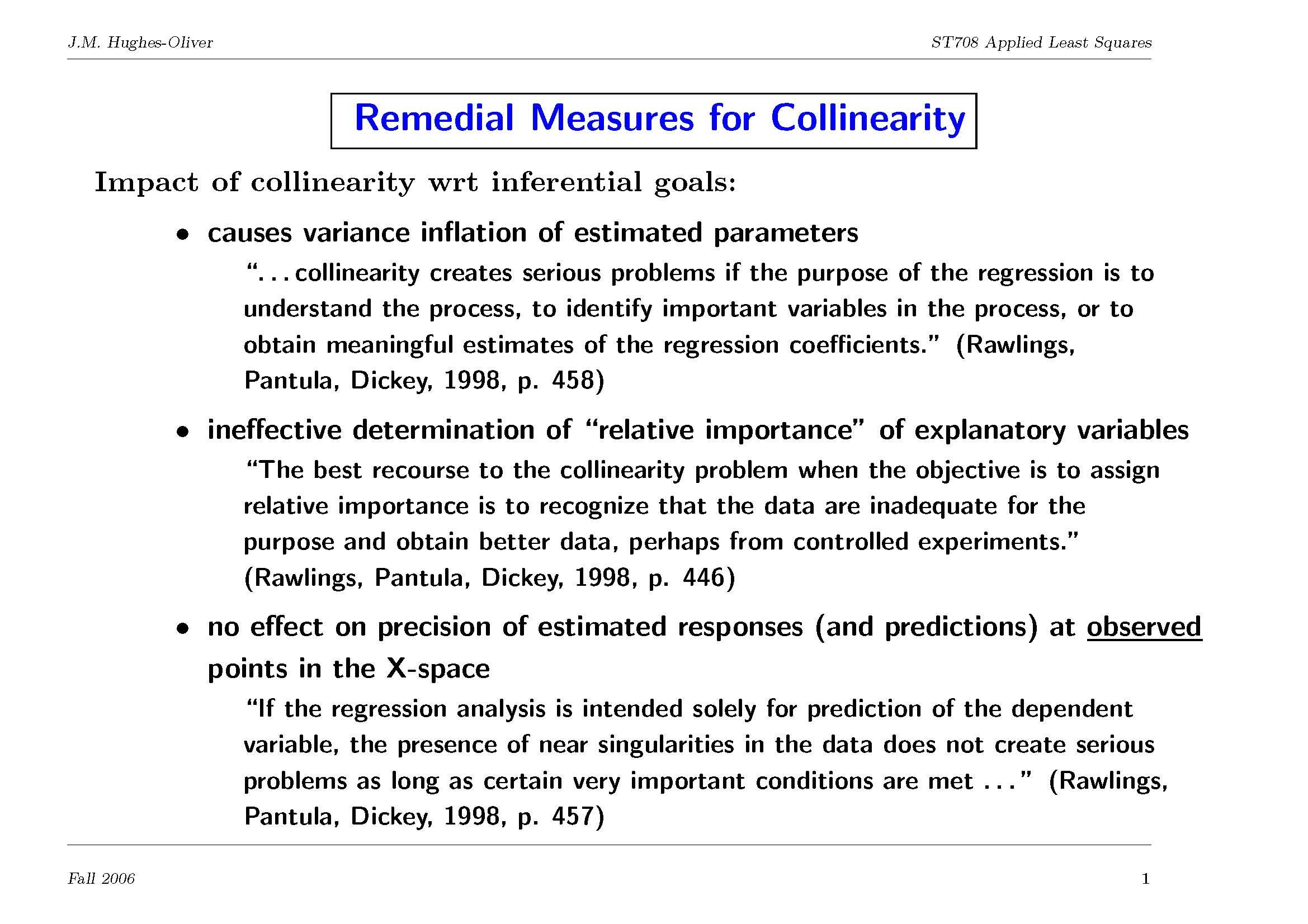 Applied Least Squares