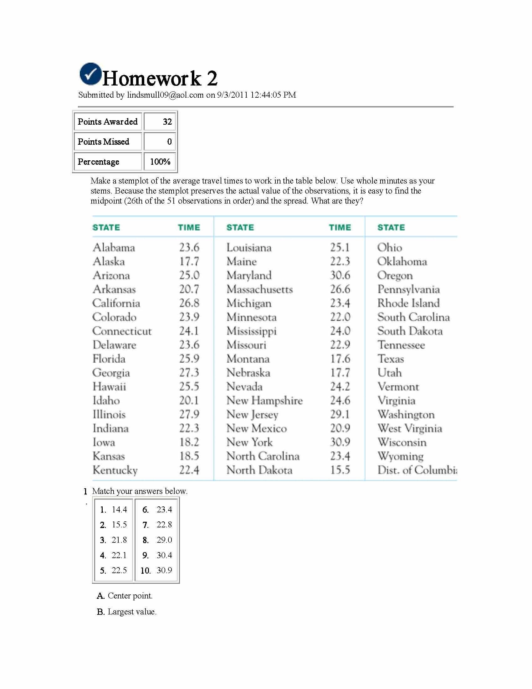 Intro. to Statistics I