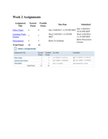 MGT 498 Week 2 Grades