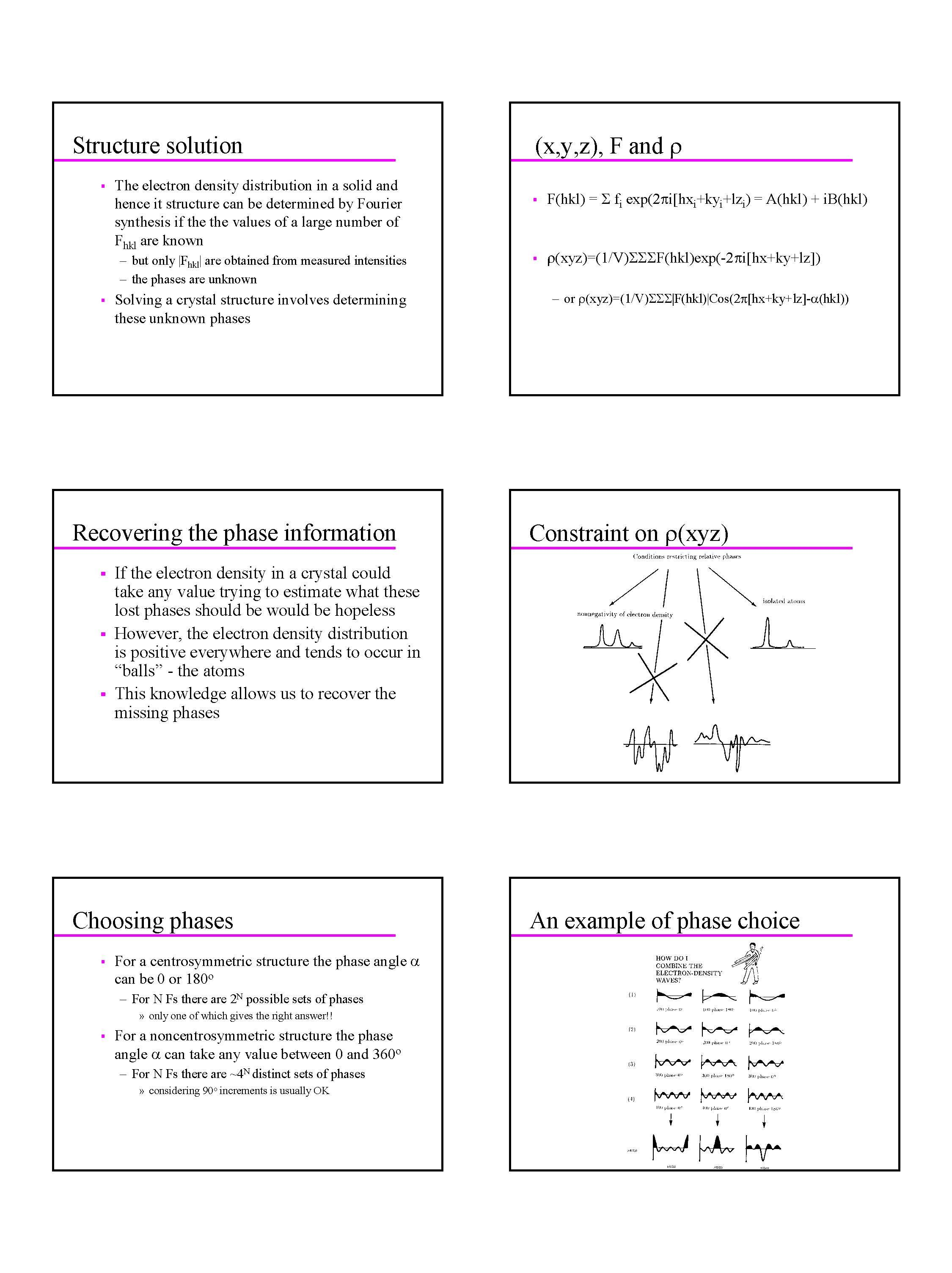 Chemical Crystallography