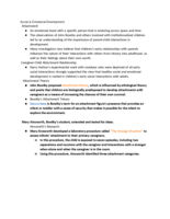 PSY: 335 Lecture 15 Notes