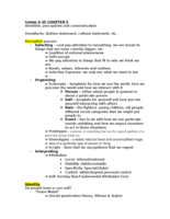 Communication in a Diverse World - Chapter 3 and 4 notes 