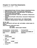 Chapter 11: Cash Flows