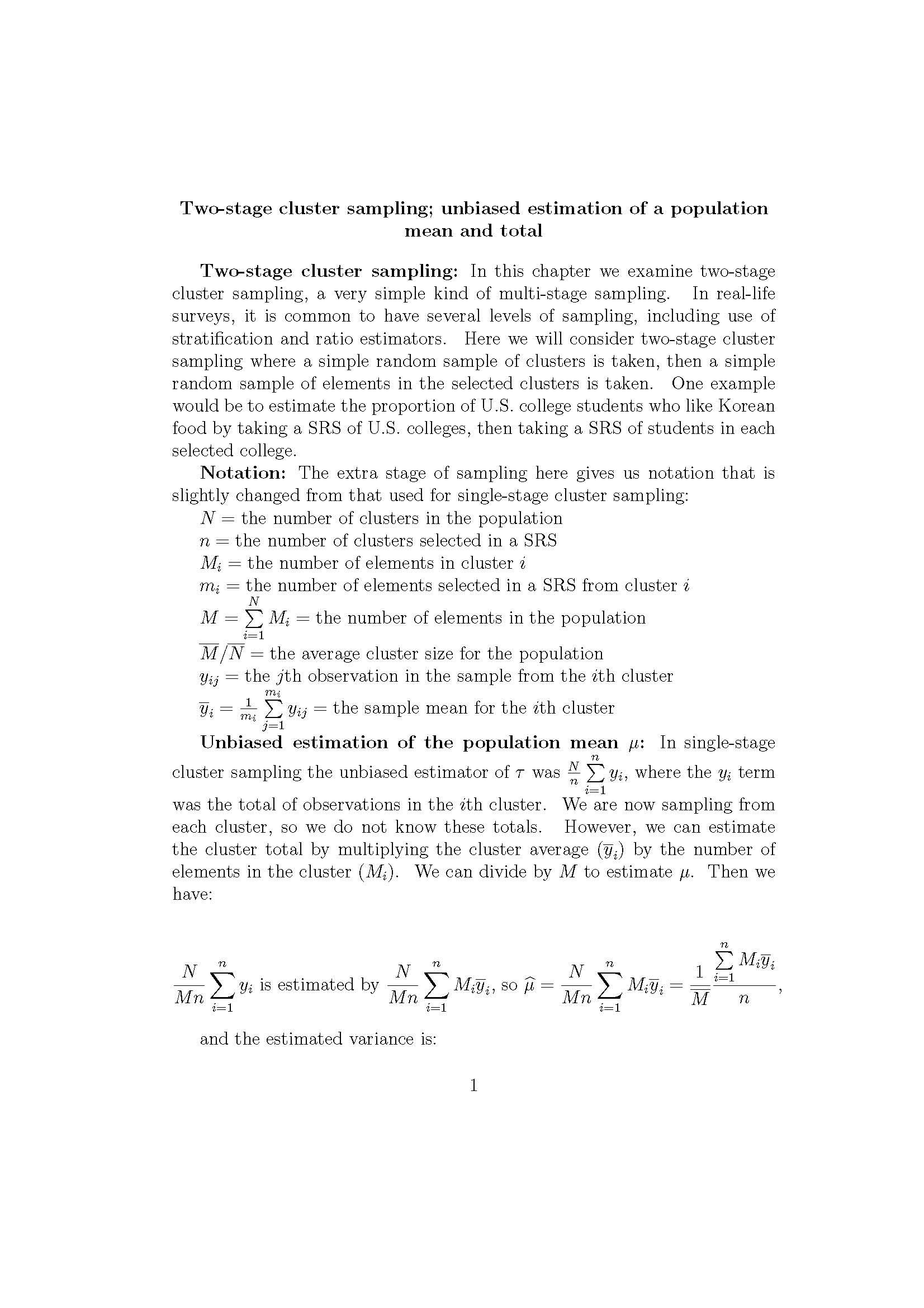 Sample Survey Methods