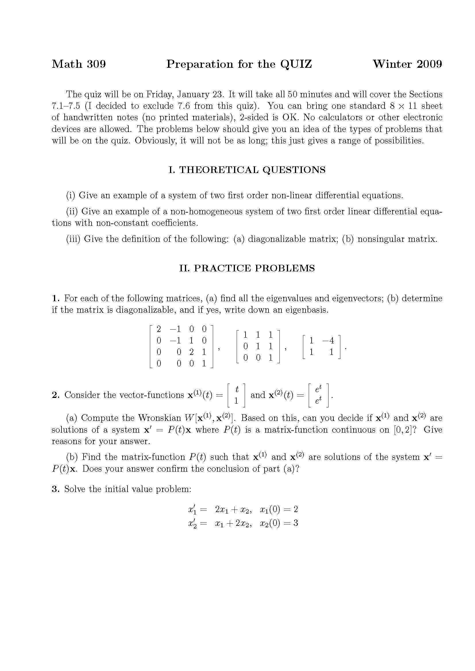 LINEAR ANALYSIS