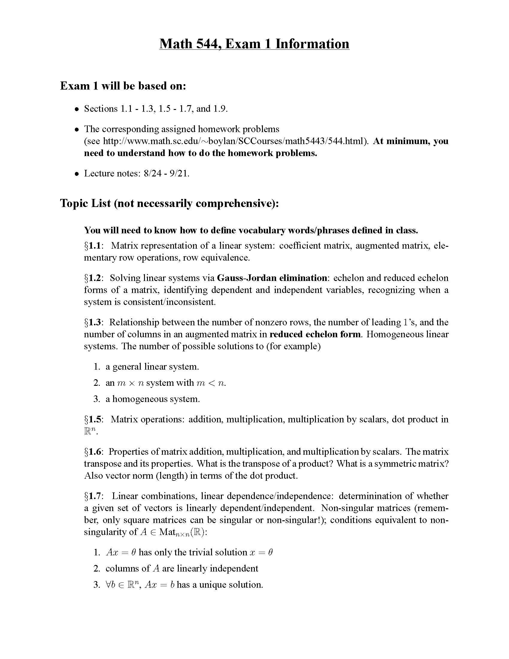LINEAR ALGEBRA